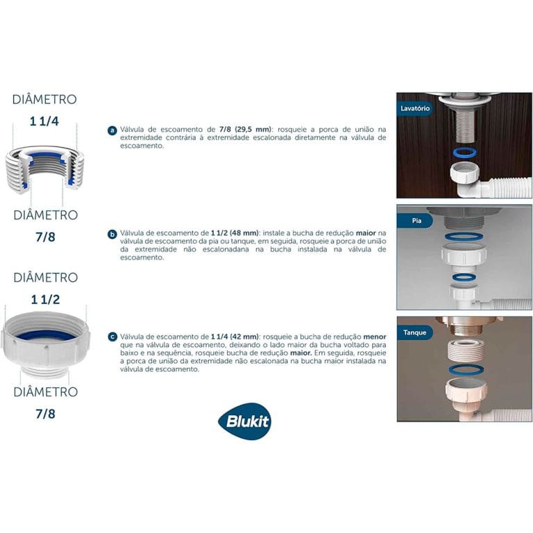 Blukit sifao copo para lavatorio 7/8"
cromado - Imagem 3
