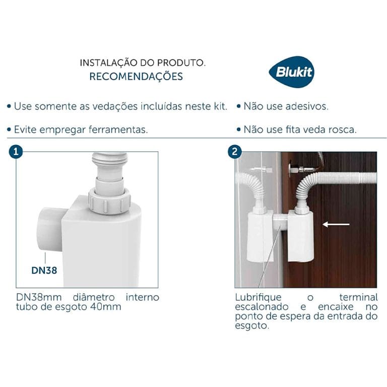 Blukit sifao copo para lavatorio 7/8"
cromado - Imagem 2