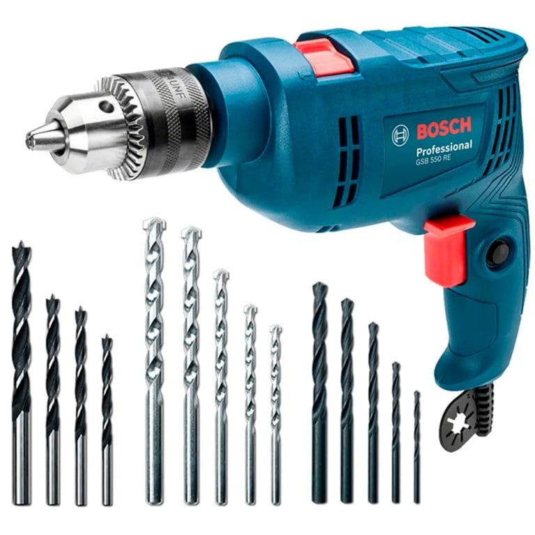 Bosch furadeira de impacto gsb 550 re 550w c/14 brocas