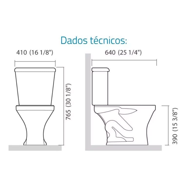 Icasa bacia caixa acoplada sabara - Imagem 2