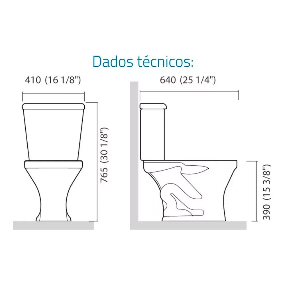 Icasa bacia caixa acoplada sabara - Imagem 2