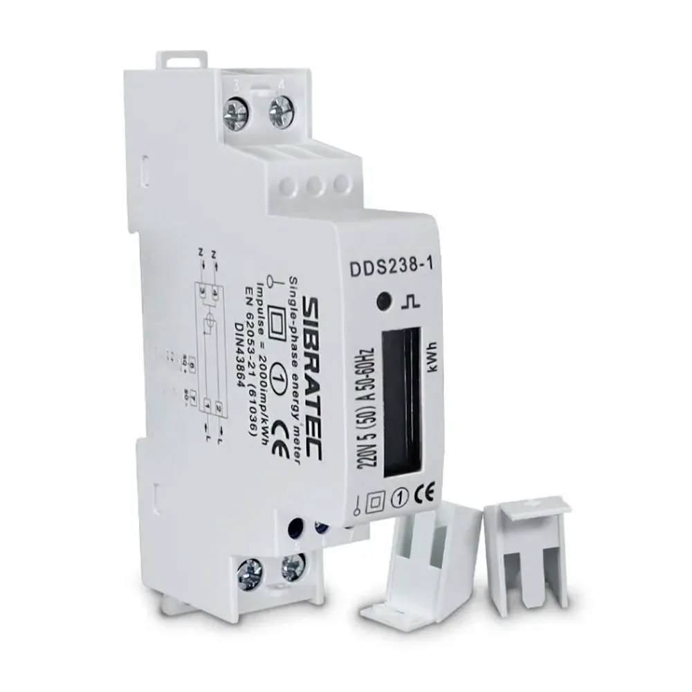 Sibratec medidor de energia monofasico digital kwh 50a dds238