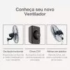 Ventisol ventilador oscilante de parede preto 60cm