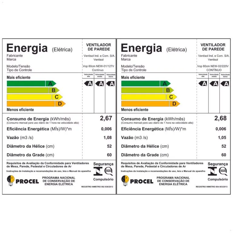 Ventisol ventilador oscilante de parede preto 60cm - Imagem 7